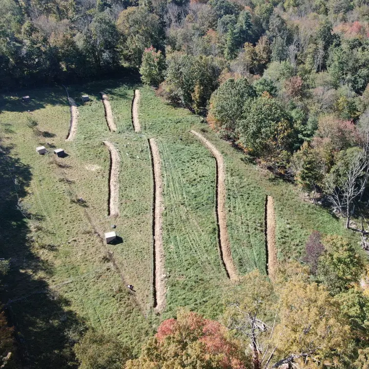 swales from drone shot