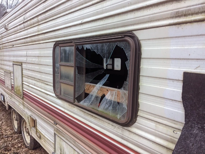 broken windown on brooder