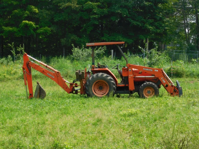 Tractor in grass