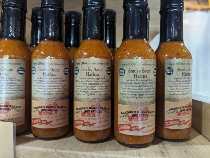 bottles of hot sauce