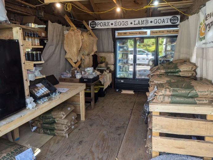 The interior of BOTL Farm on farm store